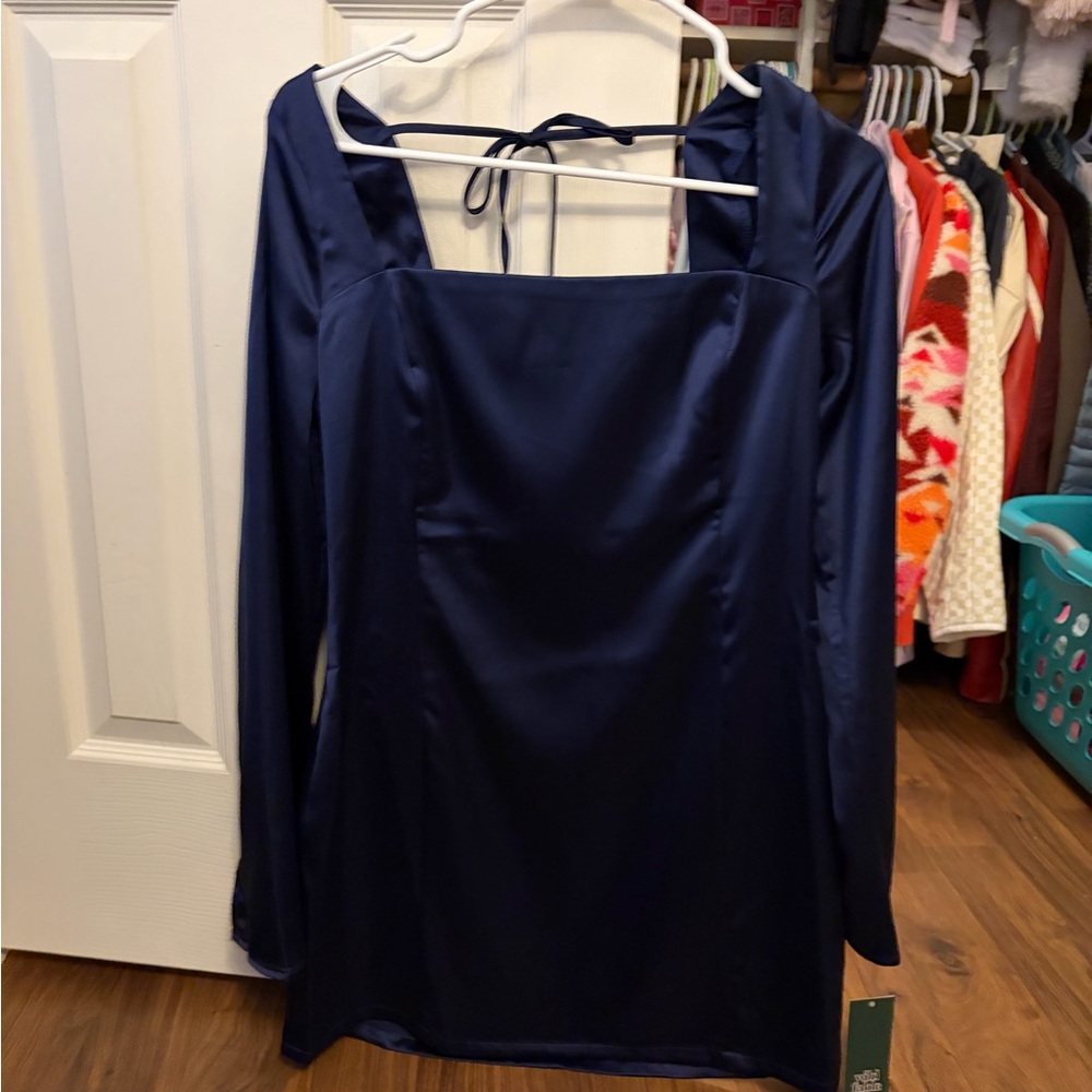 Wild Fable Deep Blue Long Sleeve Dress